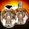 Awesome Hoodie 3D All Over Print Native Wolf - Hoodie, T-Shirt, Zip Hoodies, Sweatshirt ND357