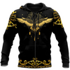 Awesome Hoodie 3D All Over Print Gold Eagle Pattern - Hoodie, T-Shirt, Zip Hoodies, Sweatshirt ND358