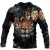 Awesome Hoodie 3D All Over Print Portrait Tiger in Nature - Hoodie, T-Shirt, Zip Hoodies, Sweatshirt ND363