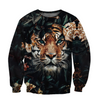 Awesome Hoodie 3D All Over Print Portrait Tiger in Nature - Hoodie, T-Shirt, Zip Hoodies, Sweatshirt ND363