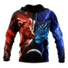 Awesome Hoodie 3D All Over Print Tiger vs Lion Galaxy Thunder - Hoodie, T-Shirt, Zip Hoodies, Sweatshirt ND364