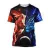 Awesome Hoodie 3D All Over Print Tiger vs Lion Galaxy Thunder - Hoodie, T-Shirt, Zip Hoodies, Sweatshirt ND364