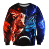 Awesome Hoodie 3D All Over Print Tiger vs Lion Galaxy Thunder - Hoodie, T-Shirt, Zip Hoodies, Sweatshirt ND364