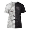 Awesome Hoodie 3D All Over Print Beautiful Black White Lion - Hoodie, T-Shirt, Zip Hoodies, Sweatshirt ND370