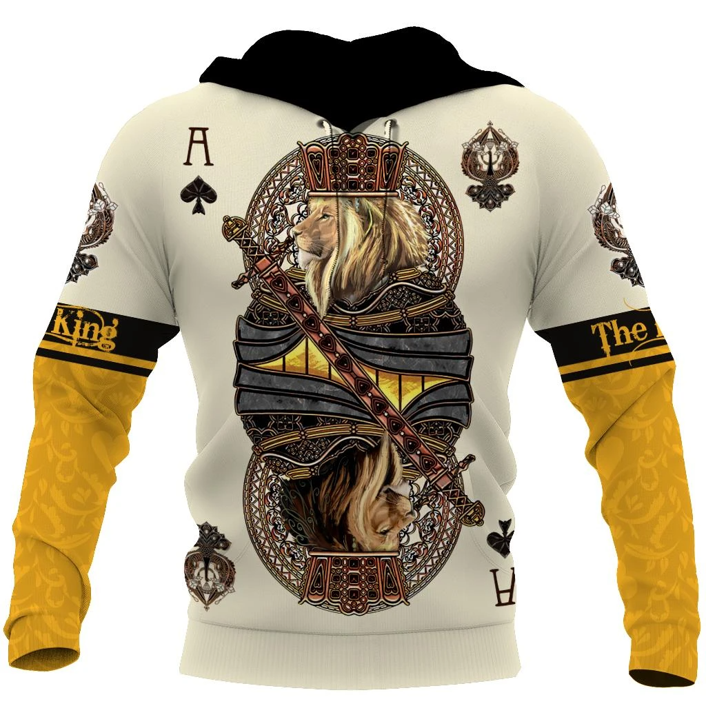 Awesome Hoodie 3D All Over Print Yellow Ace Spade Lion King Poker - Hoodie, T-Shirt, Zip Hoodies, Sweatshirt ND372
