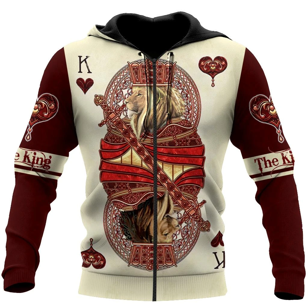 Awesome Hoodie 3D All Over Print The King Club Lion Poker - Hoodie, T-Shirt, Zip Hoodies, Sweatshirt ND373