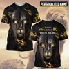 Awesome Hoodie 3D All Over Print The Lion Warrior Custom Name - Hoodie, T-Shirt, Zip Hoodies, Sweatshirt ND375