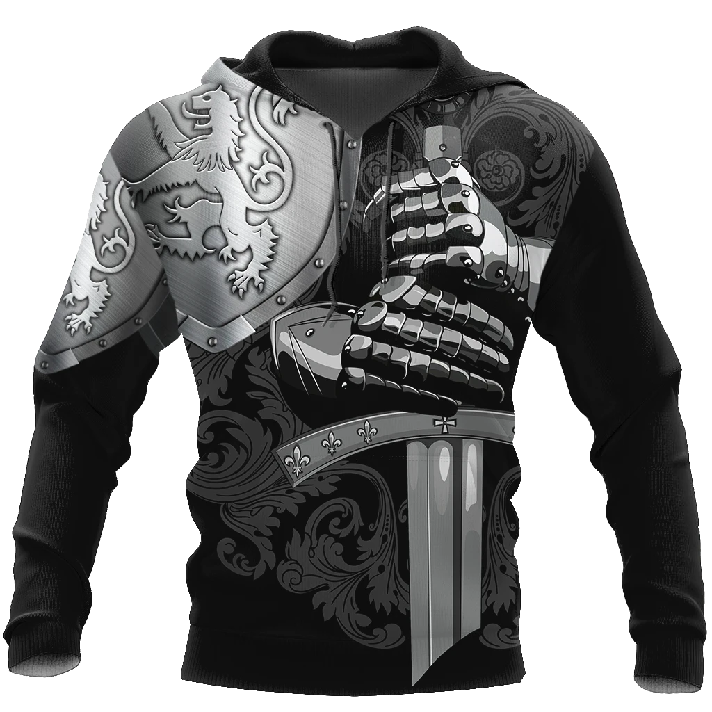 Awesome Hoodie 3D All Over Print Scottish Lion Armor - Hoodie, T-Shirt, Zip Hoodies, Sweatshirt ND379