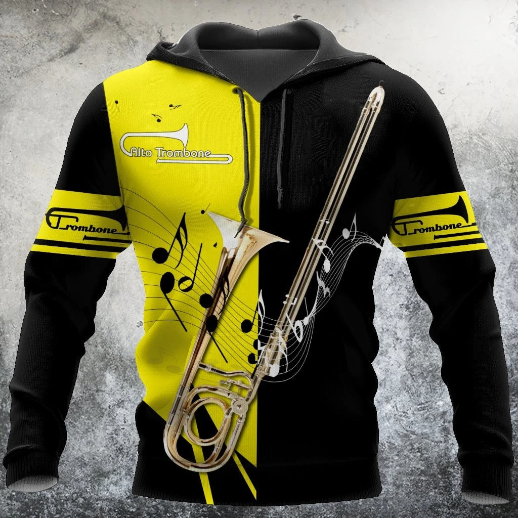 Awesome hoodie 3D ALL Print Alto Trombone-Men and Women Zip Hoodies- ND040