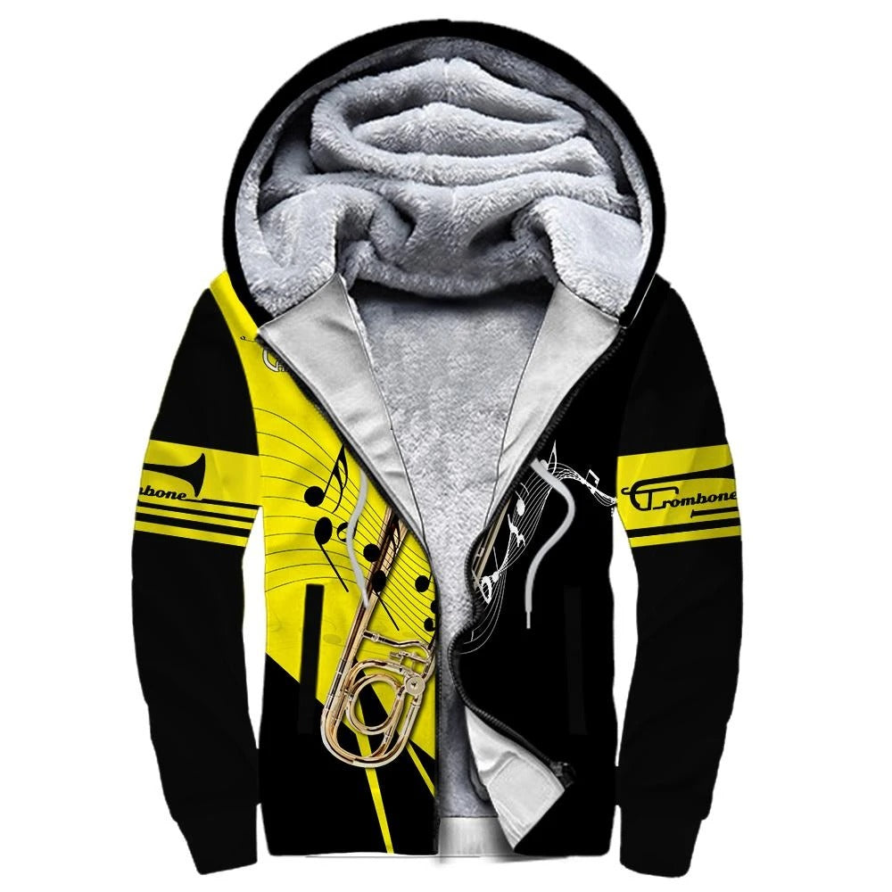 Awesome hoodie 3D ALL Print Alto Trombone-Men and Women Zip Hoodies- ND040