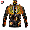 Awesome Hoodie 3D All Over Print Halloween Dachshund Dog - Hoodie &amp; Zip Hoodies With Gaiter ND432
