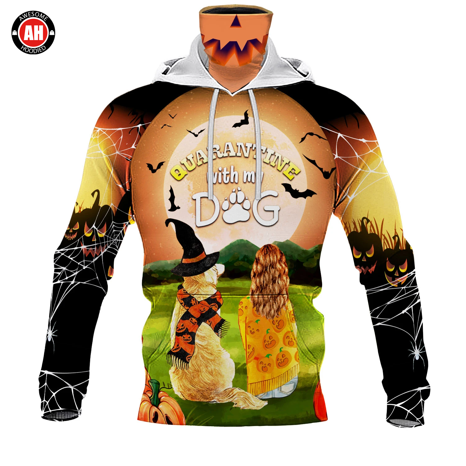Awesome Hoodie 3D All Over Print Halloween Dog - Hoodie & Zip Hoodies With Gaiter ND434