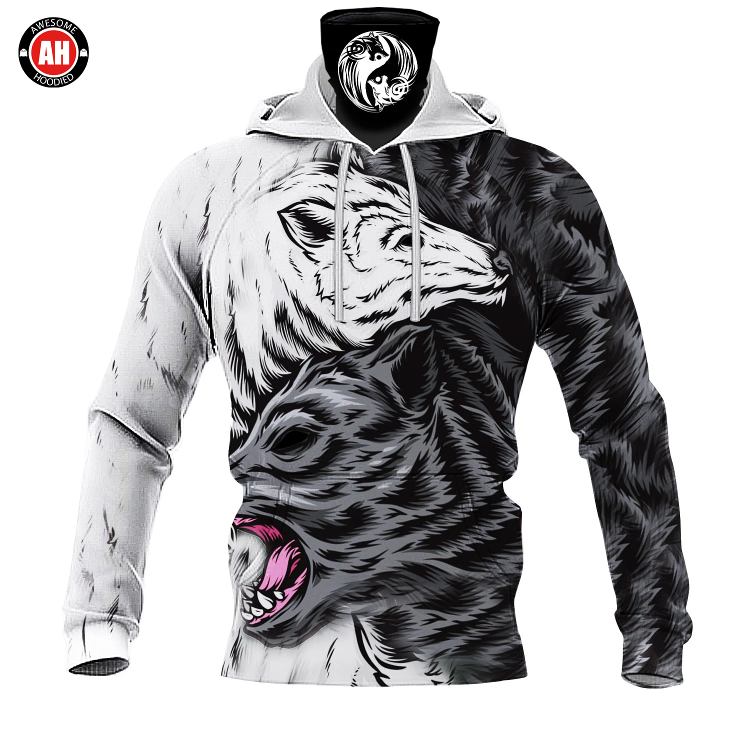 Awesome Hoodie 3D All Over Print Wolf - Hoodie & Zip Hoodies With Gaiter ND437