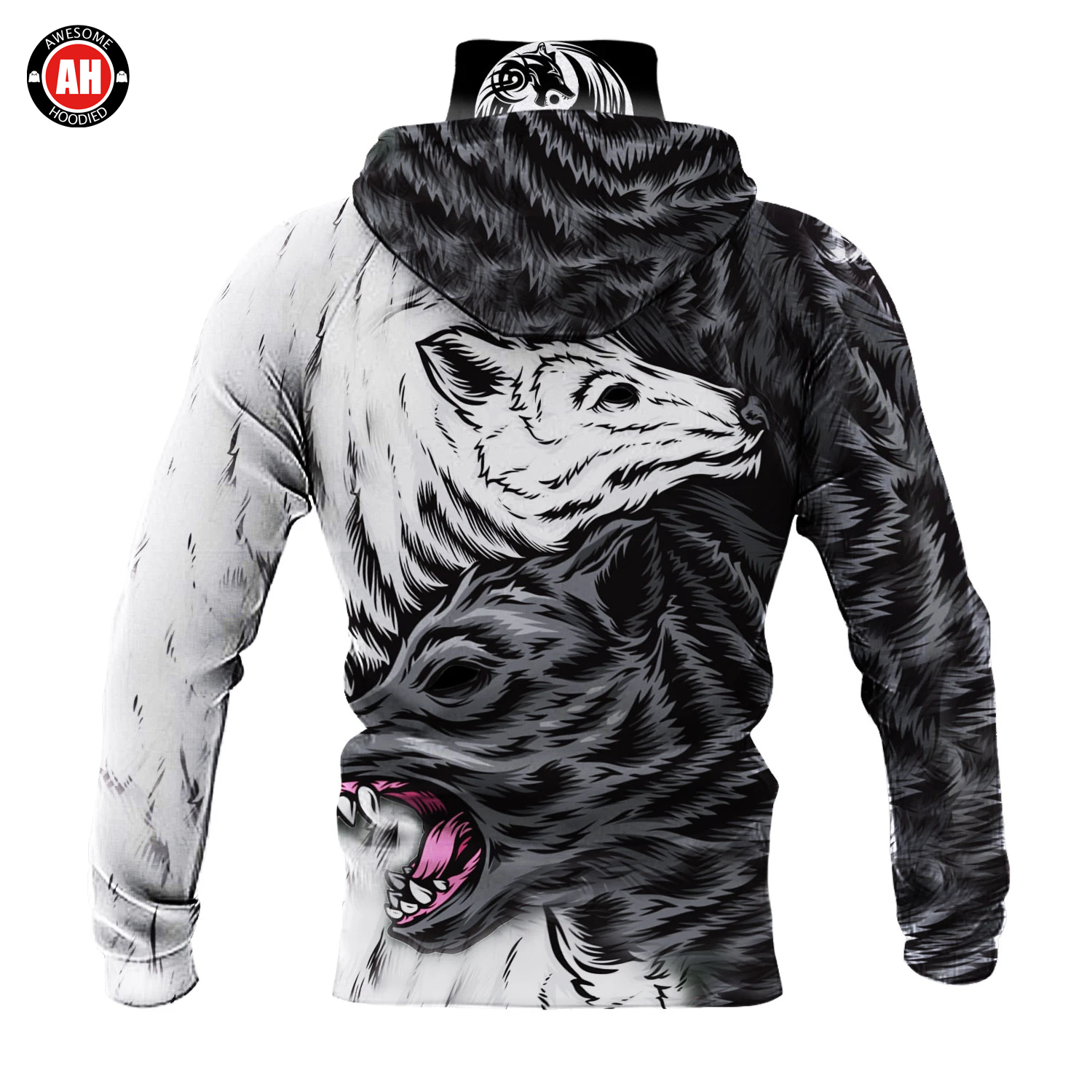 Awesome Hoodie 3D All Over Print Wolf - Hoodie & Zip Hoodies With Gaiter ND437