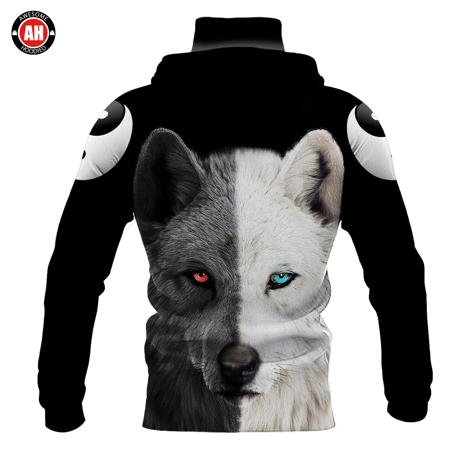 Awesome Hoodie 3D All Over Print Wolf - Hoodie & Zip Hoodies With Gaiter ND438