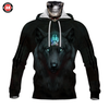 Awesome Hoodie 3D All Over Print Black Wolf - Hoodie &amp; Zip Hoodies With Gaiter ND439