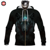 Awesome Hoodie 3D All Over Print Black Wolf - Hoodie &amp; Zip Hoodies With Gaiter ND439