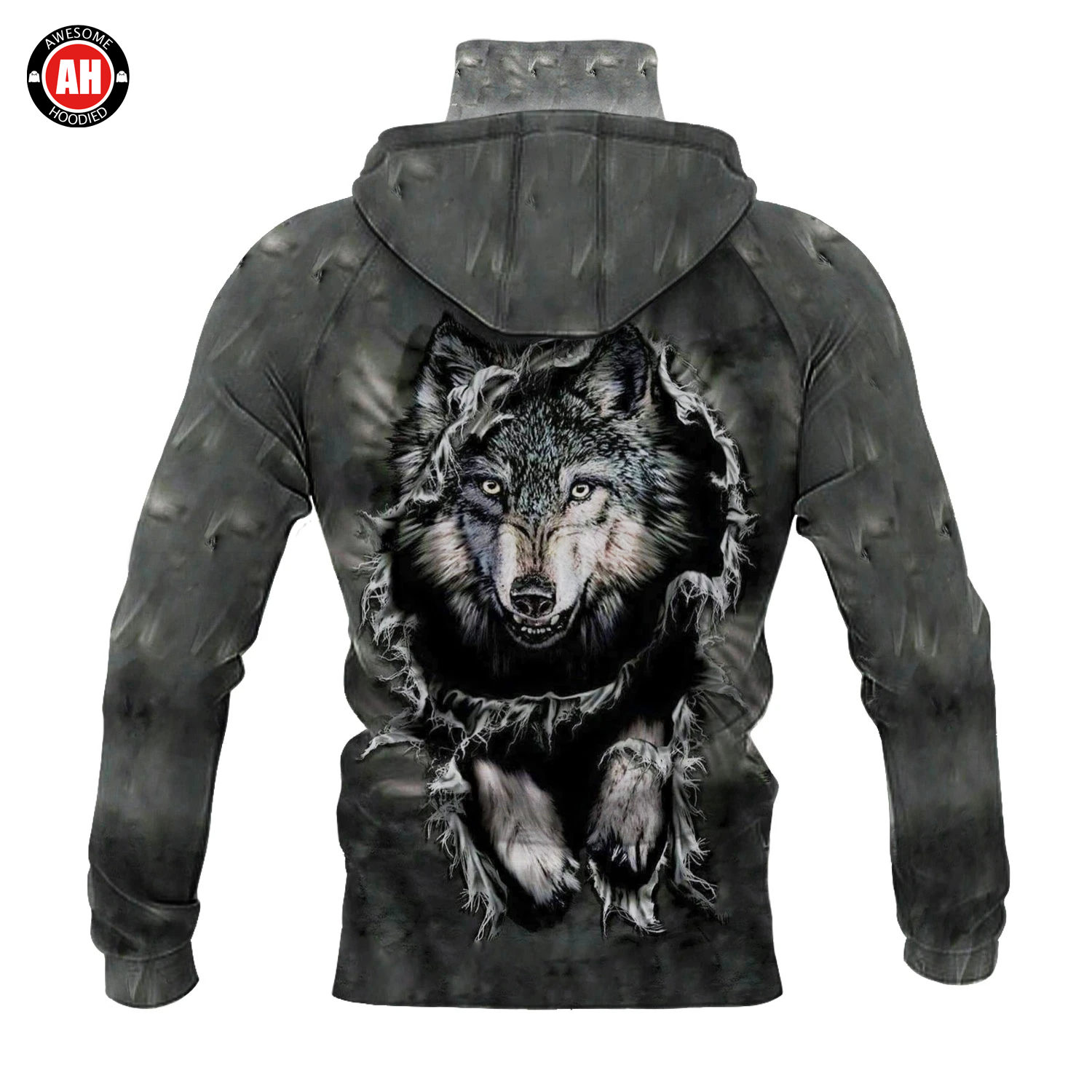 Awesome Hoodie 3D All Over Print The Wolf - Hoodie & Zip Hoodies With Gaiter ND440