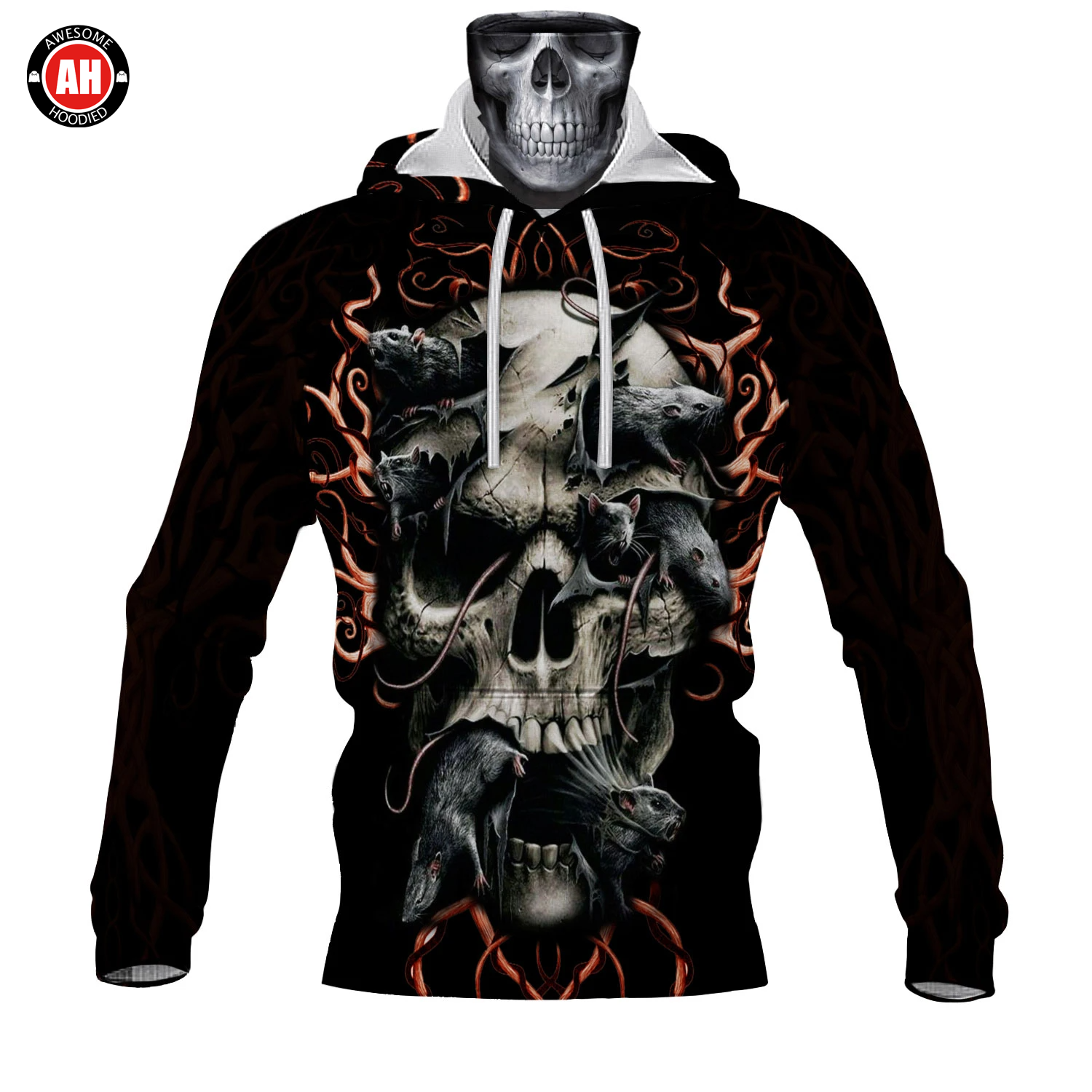 Awesome Hoodie 3D All Over Print Skull - Hoodie & Zip Hoodies With Gaiter ND447
