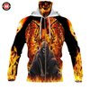 Awesome Hoodie 3D All Over Print Reaper Fire - Hoodie &amp; Zip Hoodies With Gaiter ND448