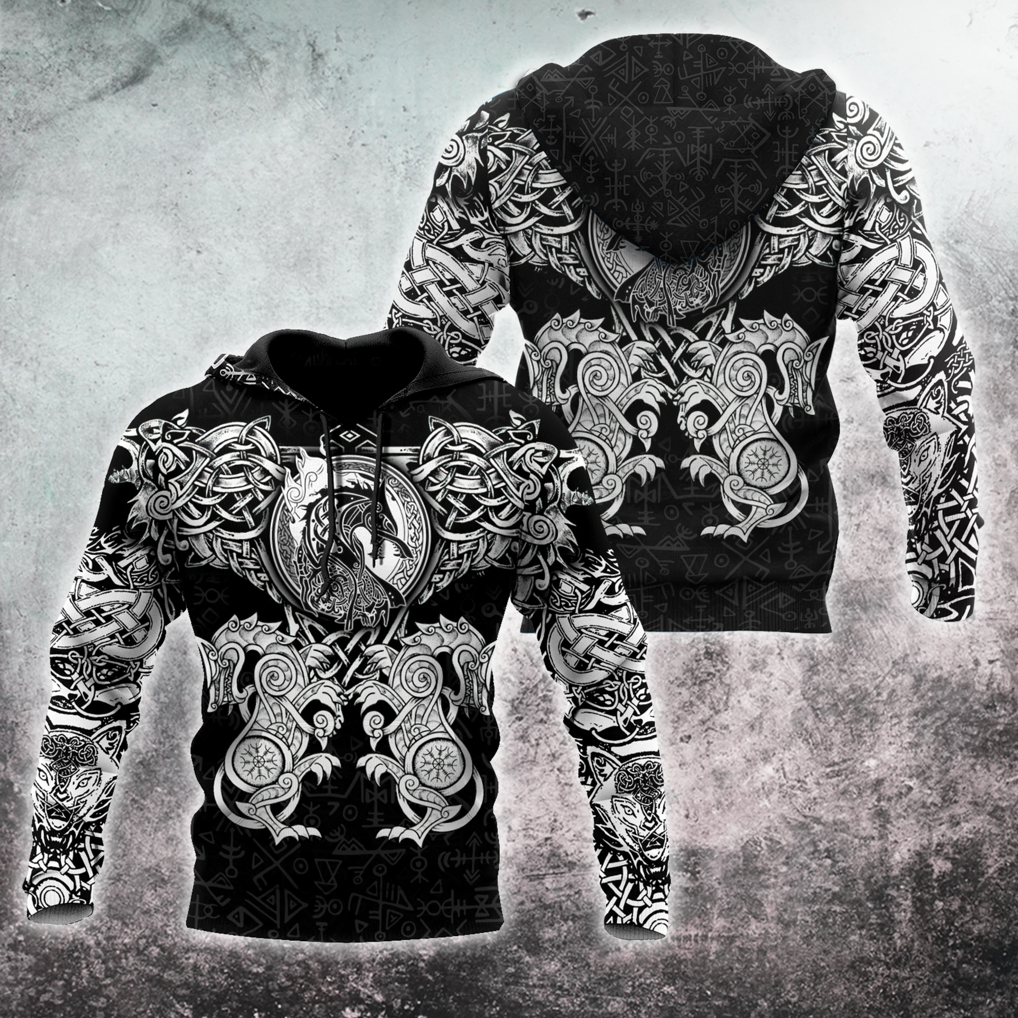 Awesome Hoodie 3D All Over Print Viking Wolf - Hoodie, T-Shirt, Zip Hoodies, Sweatshirt ND455