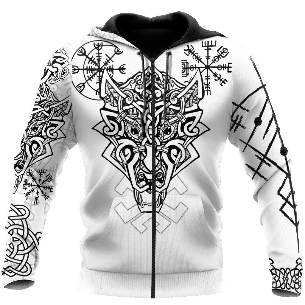 Awesome Hoodie 3D All Over Print Viking Tattoos - Hoodie, T-Shirt, Zip Hoodies, Sweatshirt ND456