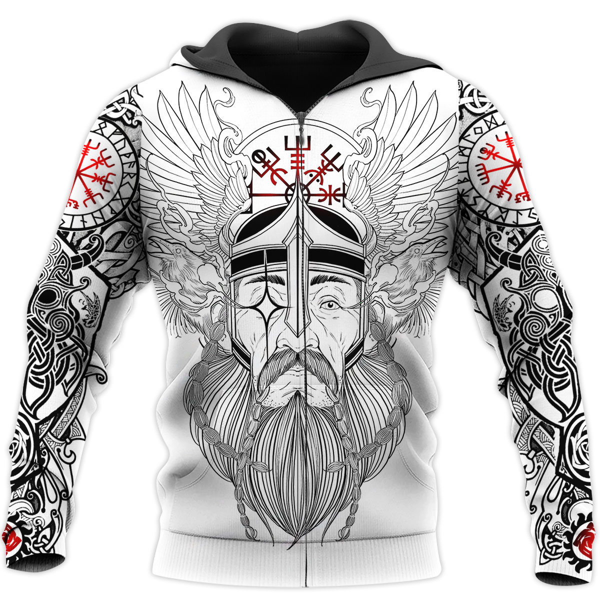Awesome Hoodie 3D All Over Print Love Viking Odin - Hoodie, T-Shirt, Zip Hoodies, Sweatshirt ND457
