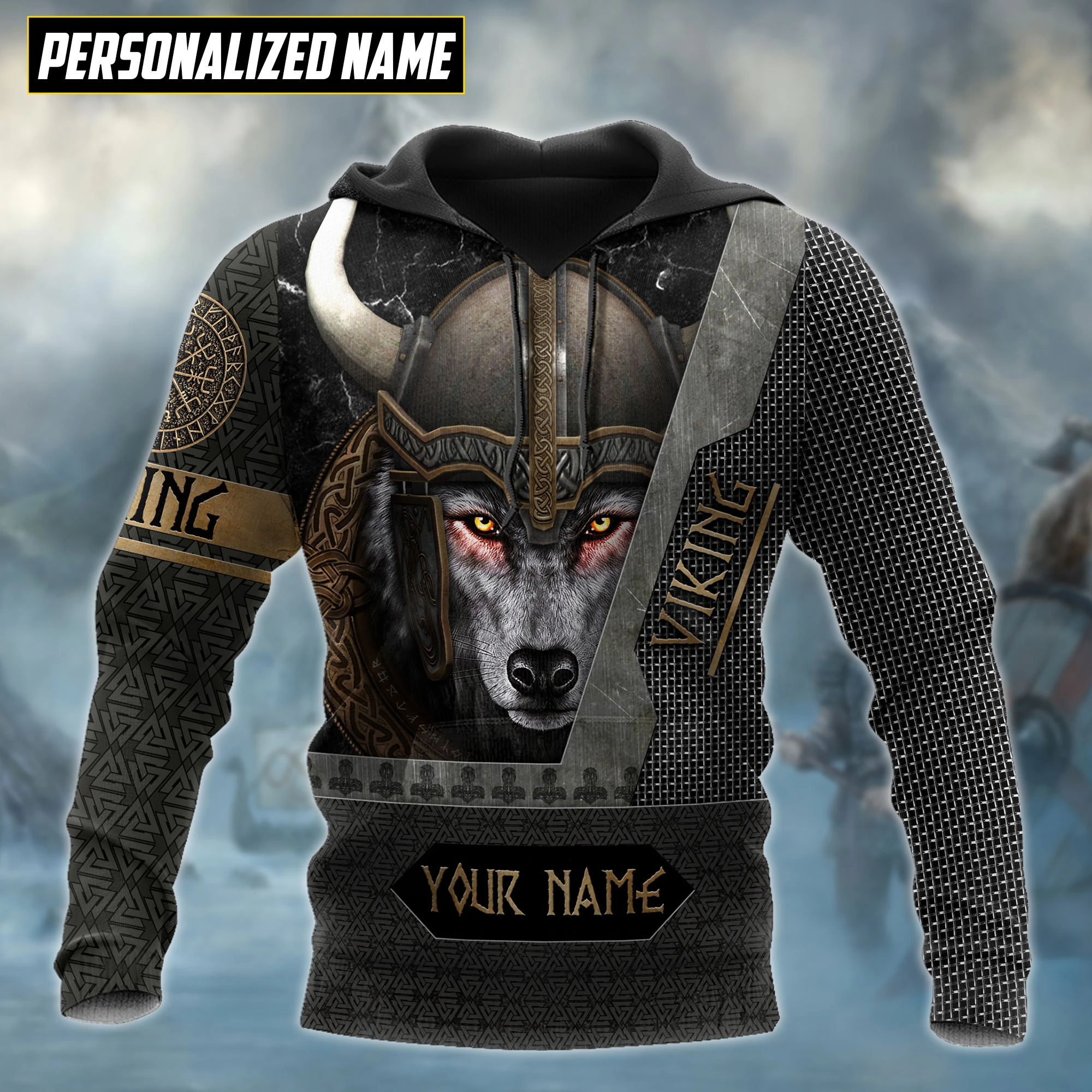 Awesome Hoodie 3D All Over Print Viking Wolf Warrior - Hoodie, T-Shirt, Zip Hoodies, Sweatshirt ND459