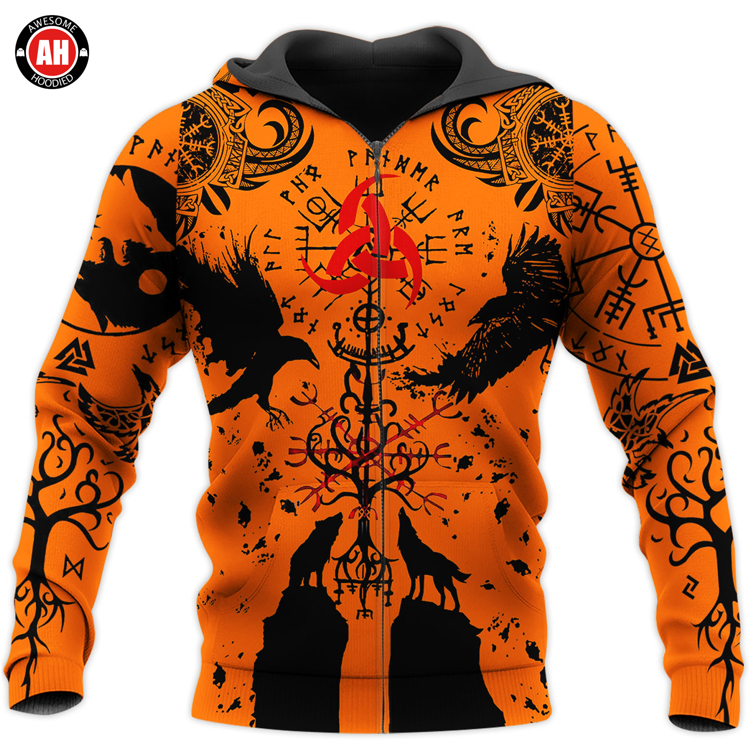Awesome Hoodie 3D All Over Print Love Viking Tattoos- Hoodie, T-Shirt, Zip Hoodies, Sweatshirt ND461