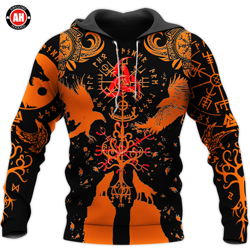 Awesome Hoodie 3D All Over Print Love Viking Tattoos- Hoodie, T-Shirt, Zip Hoodies, Sweatshirt ND462