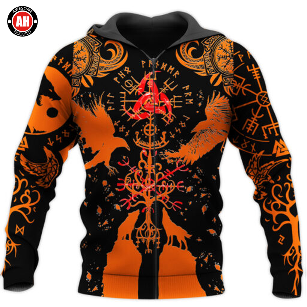 Awesome Hoodie 3D All Over Print Love Viking Tattoos- Hoodie, T-Shirt, Zip Hoodies, Sweatshirt ND462