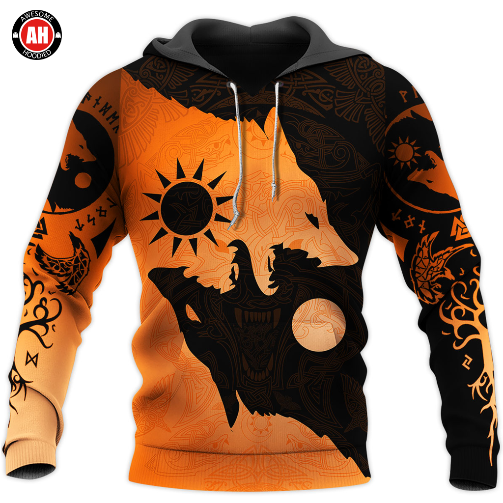 Awesome Hoodie 3D All Over Print Geri And Freki Of Odin - Hoodie, T-Shirt, Zip Hoodies, Sweatshirt ND464