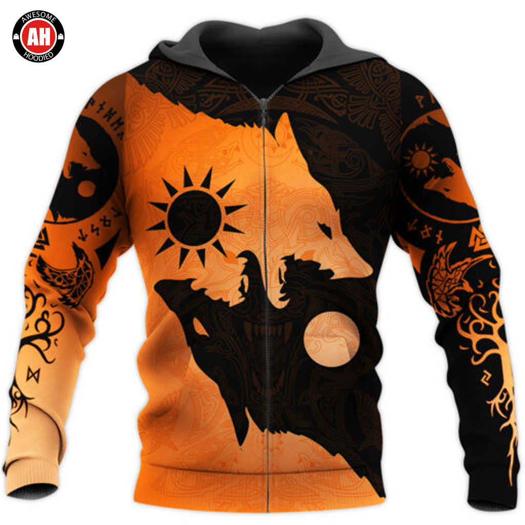 Awesome Hoodie 3D All Over Print Geri And Freki Of Odin - Hoodie, T-Shirt, Zip Hoodies, Sweatshirt ND464