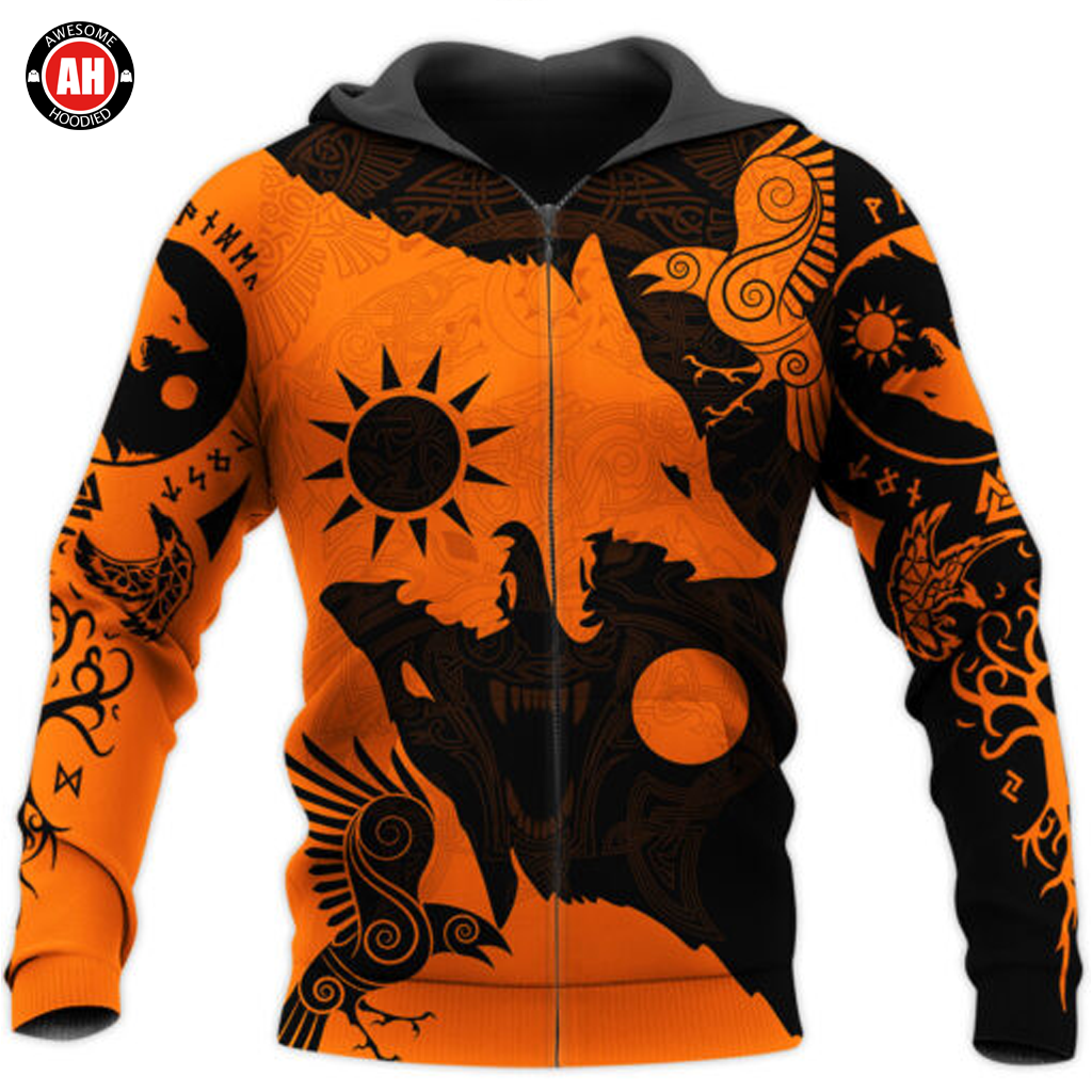 Awesome Hoodie 3D All Over Print Geri And Freki Of Odin - Hoodie, T-Shirt, Zip Hoodies, Sweatshirt ND465