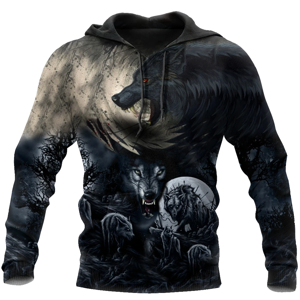 Awesome Hoodie 3D All Over Print Mythical Wolf - Hoodie, T-Shirt, Zip Hoodies, Sweatshirt ND469