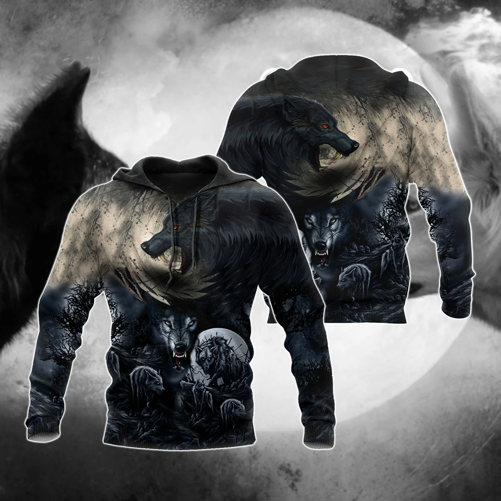 Awesome Hoodie 3D All Over Print Mythical Wolf - Hoodie, T-Shirt, Zip Hoodies, Sweatshirt ND469