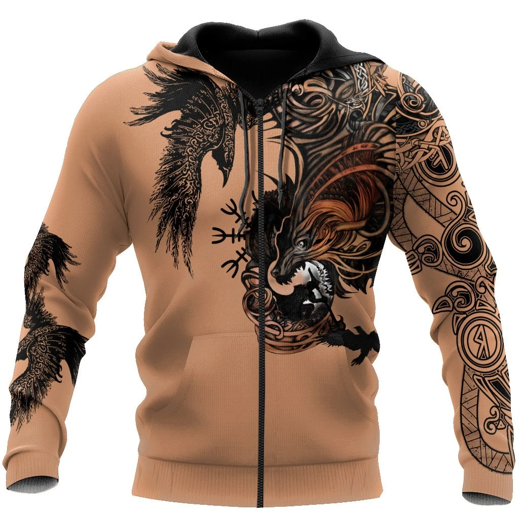 Awesome Hoodie 3D All Over Print Viking Mythical Creatures - Hoodie, T-Shirt, Zip Hoodies, Sweatshirt ND476