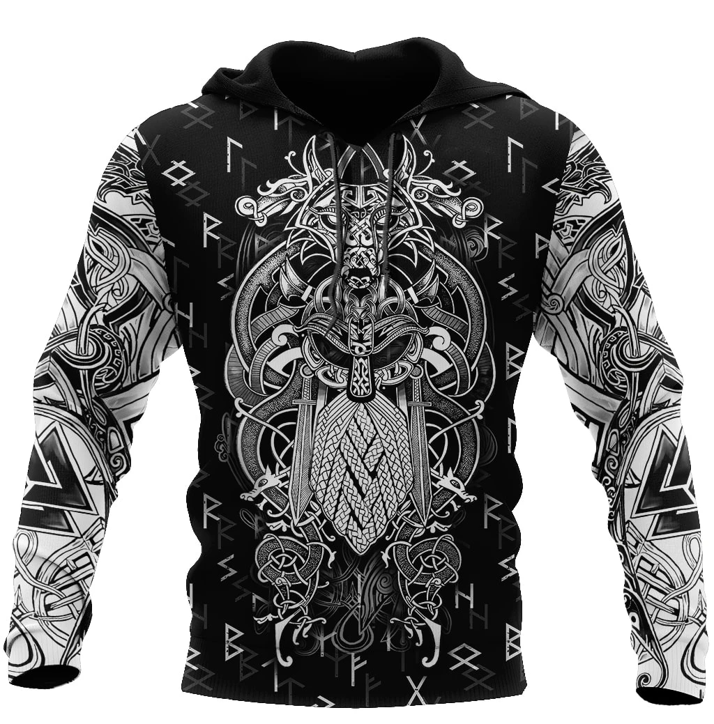 Awesome Hoodie 3D All Over Print Viking Odin - Hoodie, T-Shirt, Zip Hoodies, Sweatshirt ND478
