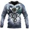 Awesome Hoodied 3D All Over Printer Dragon Heart For Male And Female - Full Size  HD009