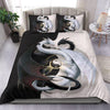 Awesome Hoodied Treble Clef And Hummingbirds Quilt Bed Set Duble Dragon HDQ058