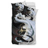 Awesome Hoodied Treble Clef And Hummingbirds Quilt Bed Set Duble Dragon HDQ058