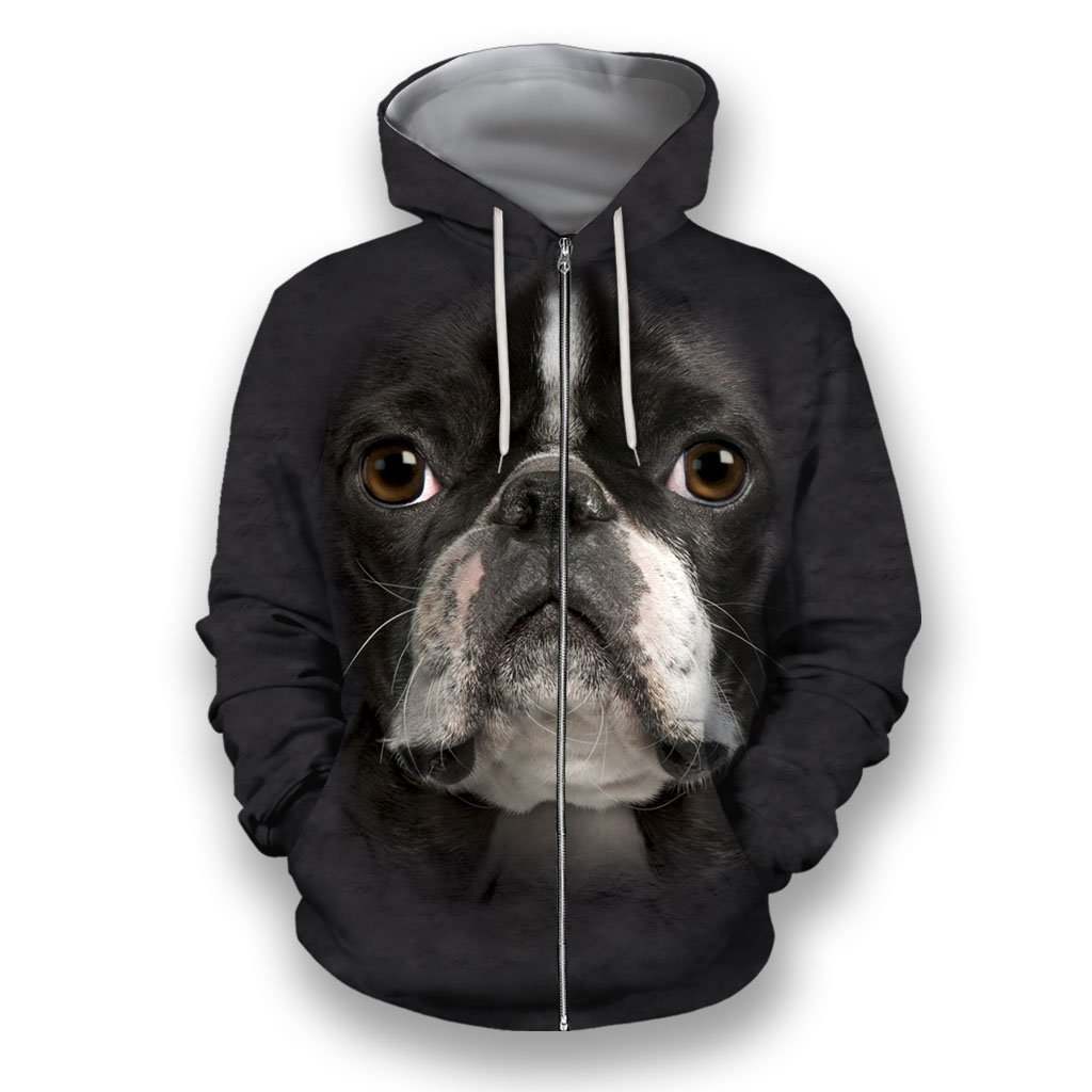 3D All Over Print Boston Terrier Face