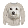 3D All Over Print Bichon Frise Face