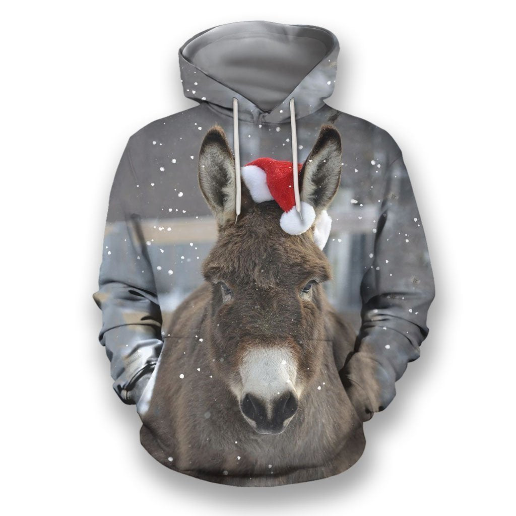 Awesome Hoodie Christmas Donkey for Men and Women HBC308