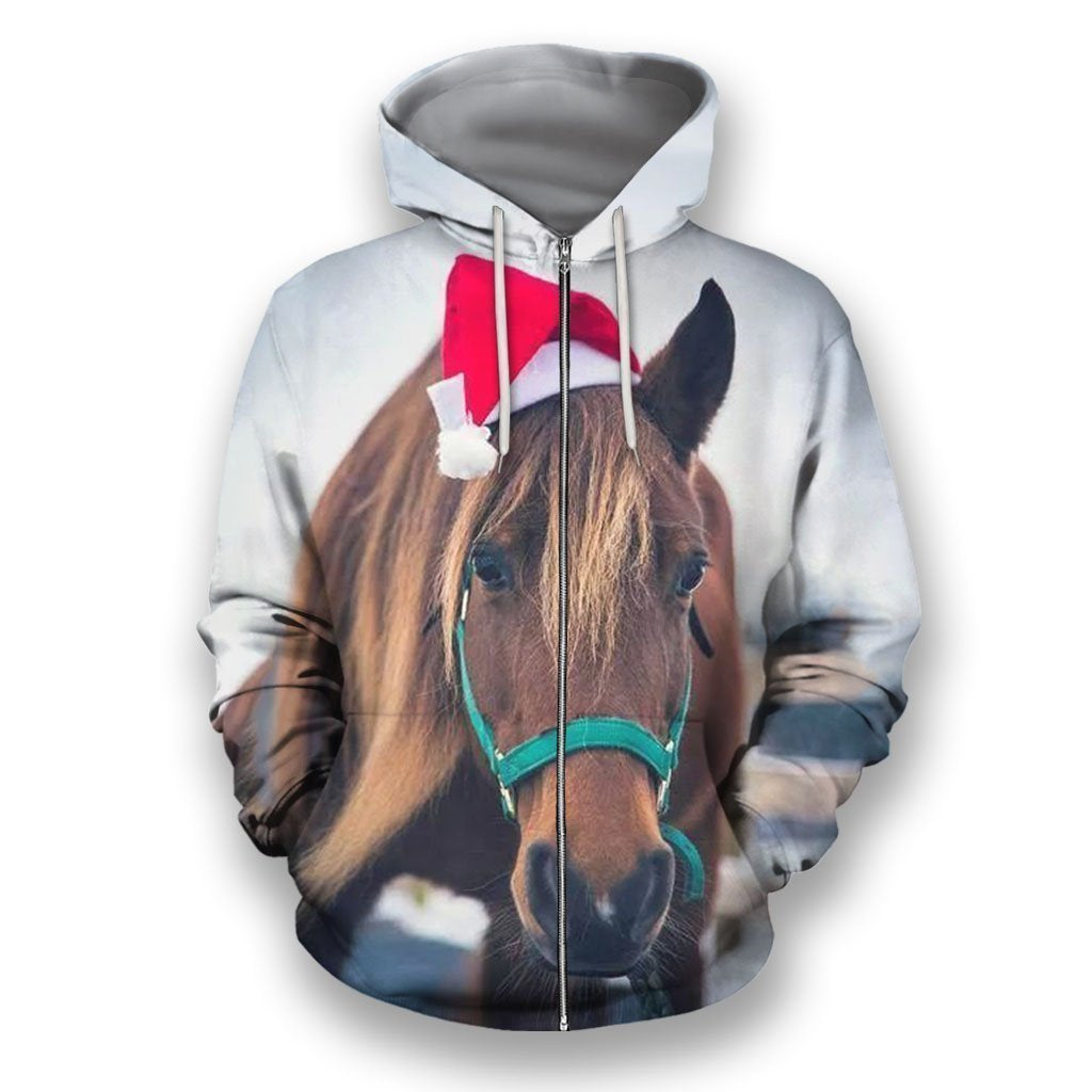 Awesome Hoodie Christmas Horse for Men and Women HBC309