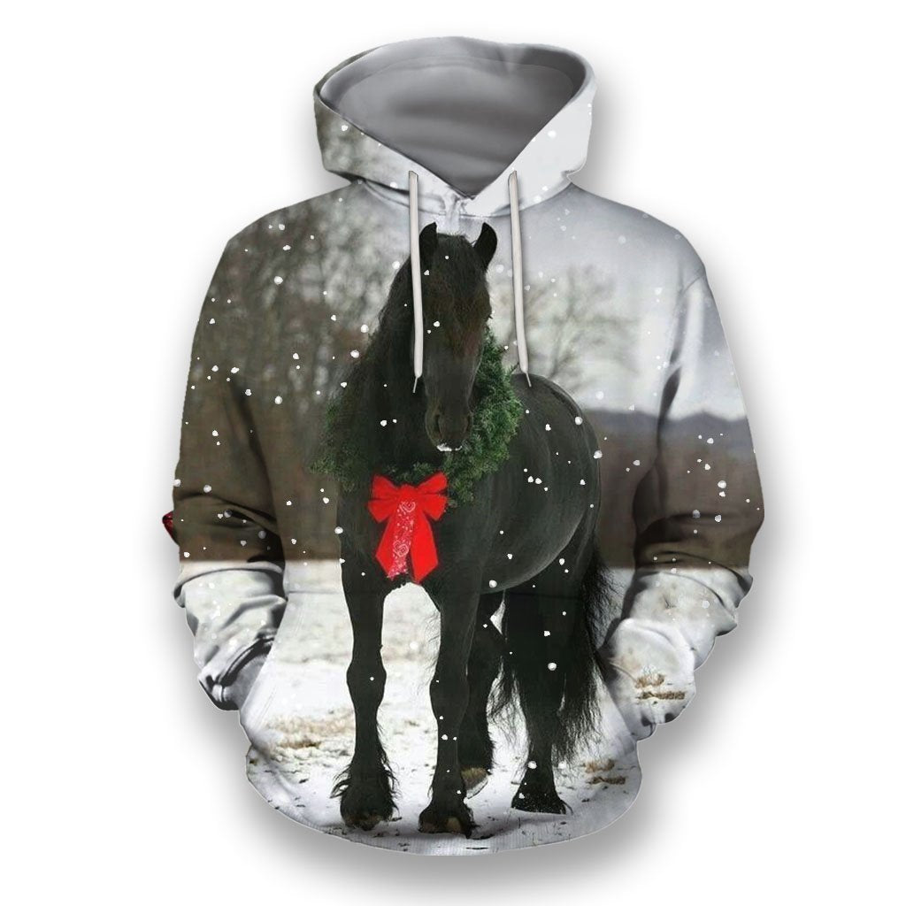 Awesome Hoodie Christmas Horse for Men and Women HBC311