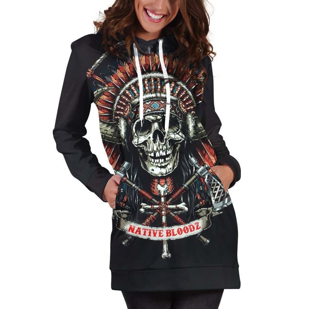 All Over Printed Native Blood Hoodie Dress