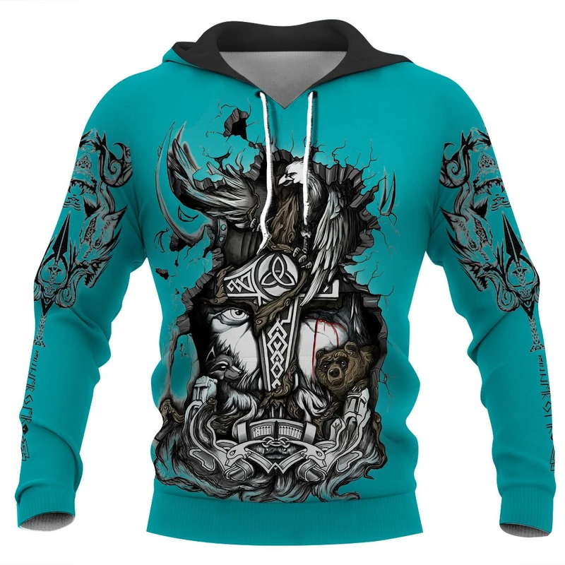 Awesome hoodie 3d all print Odin Viking for Men and Women, T-Shirt, Zip Hoodies NQ202