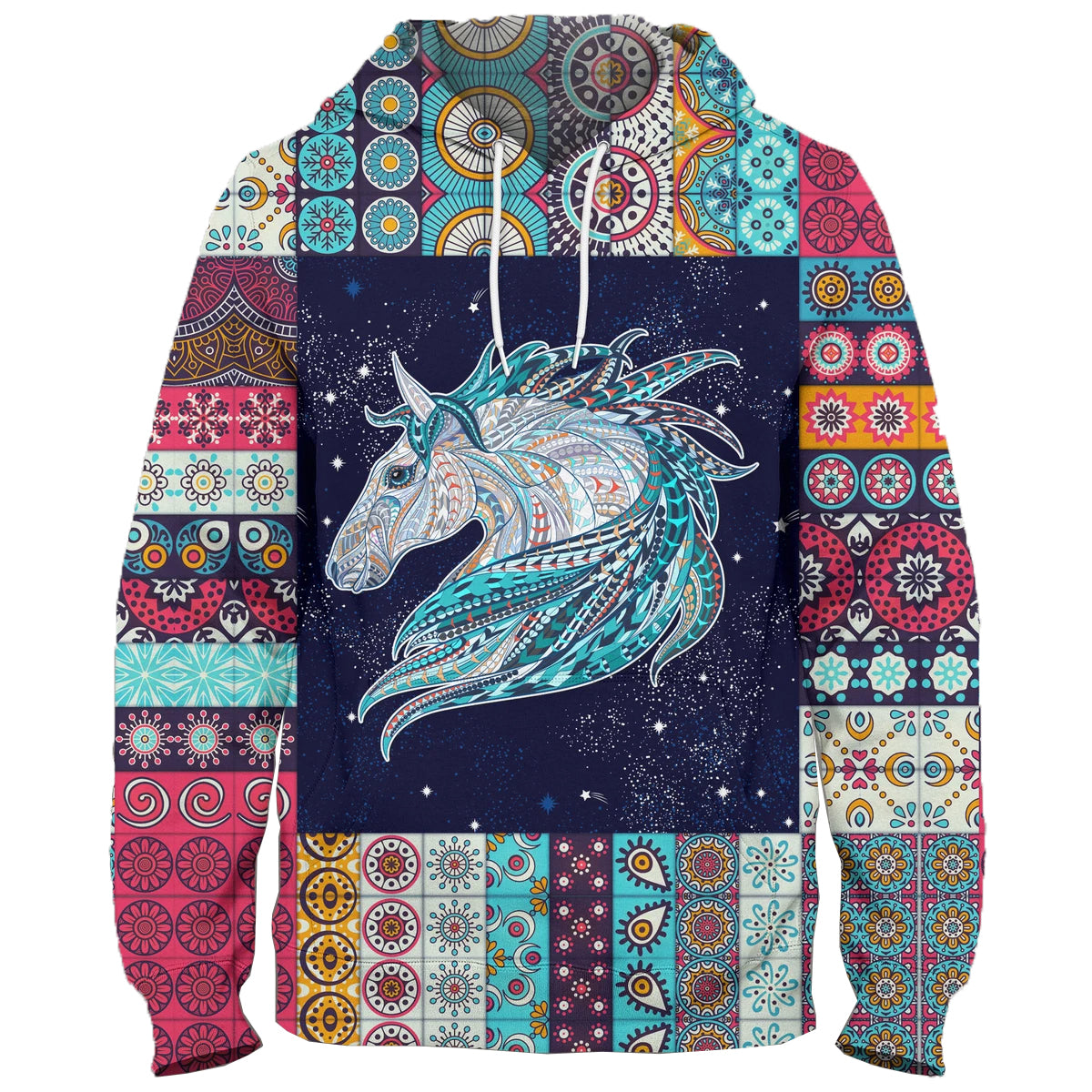Awesome hoodie 3d all print Paisley Unicorn Galaxy Hoodie, Zip Hoodie NQ388