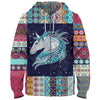 Awesome hoodie 3d all print Paisley Unicorn Galaxy Hoodie, Zip Hoodie NQ388